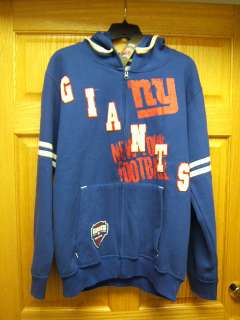 NFL New York Giants zip up hoody Mens M blue NWT  