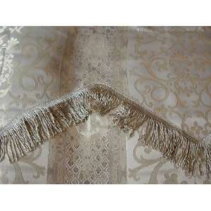   Gold Window Curtains Panels w/ Attached Valance 60x90