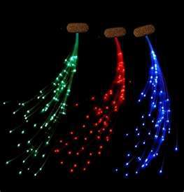 Glowbys Sparkle Fiber Optic Hair Extension Lights Barrette Glowing 