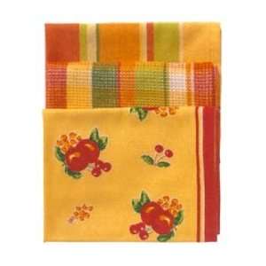  Vintage Fruit Print Teatowel Set   Lemon * New