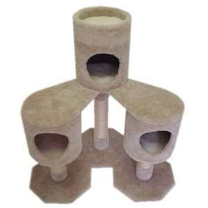  Three Condo Tri Corner Kitty Gym  Color BERBER   NATURAL 