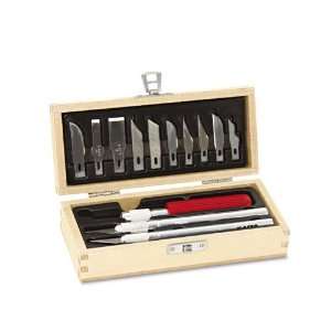  X ACTO  Knife Set, 3 Knives, 10 Blades, Carrying Case 