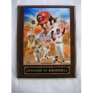  Pete Rose All Time Hits Leader Legends of Baseball Plaque 