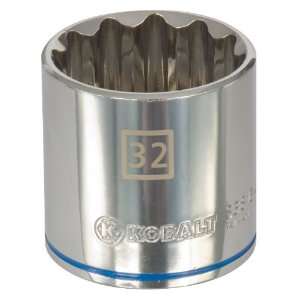  Kobalt 1/2 Drive 32mm Shallow 12 Point Metric Socket 