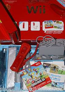 Nintendo   NINTENDO Wii   Super Mario Bros.  Pack Red Console   GAMES 