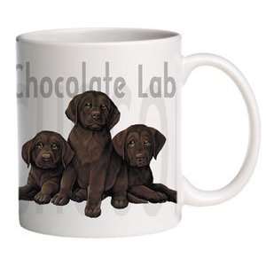  Chocolate Labrador Retriever Puppies Ceramic Coffee Mug 
