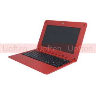   RED 10 inch Mini Netbook Laptop Notebook 2GB WIFI Google Android 2.2