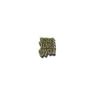    Brass Ox Jesus Loves You Lapel Pin Pack of 12