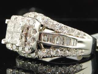  GOLD 2 CT PRINCESS CUT DIAMOND ENGAGEMENT RING BRIDAL SET WEDDING BAND