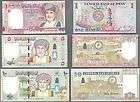 Sultanate Oman Banknote 1 5 10 Rial Commemorative Set 2005 & 2010 UNC