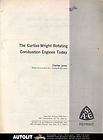1965 Curtiss Wright Rotary Brochure NSU Wankel Mazda