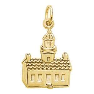   Old Point Loma Lighthouse, California Charm, 10K Yellow Gold Jewelry