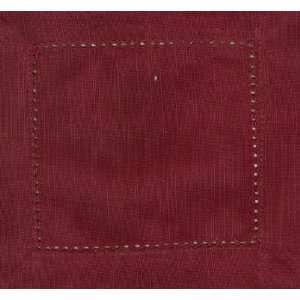  Burgundy 6x6 Hemstitch Cocktail Napkins 1 Dozen