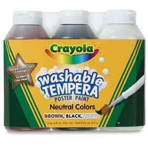  Crayola Artista II Liquid Washable Tempera   Neutral Set 