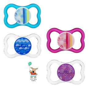 MAM Air Orthodontic Silicone Pacifiers 6+M  Available in 2 Different 