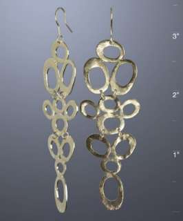 Marcia Moran gold oval cutout drop earrings  