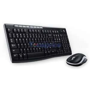  Logitech Wireless USB Keyboard and Mouse Combo(Black 