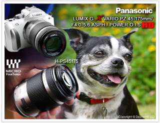 Panasonic LUMIX G X 45 175mm f/4 5.6 PZ Power O.I.S. Lens Silver H 