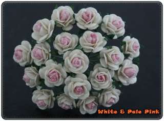 Mini 50 Miniature Artificial Rose Flower Mulberry Paper  