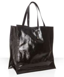 Yves Saint Laurent black patent leather Walky tote