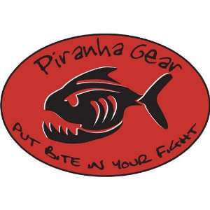  Piranha Gear Martial Arts Patch (Red)   Large Sports 