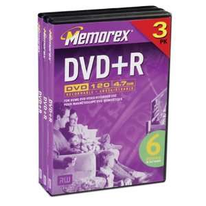  Memorex 4.7GB DVD+R Media (3 Pack) Electronics