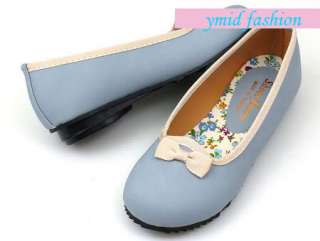   KIDS ROUND BALLET FLATS BOWED SHOES,GRAY,BLUE,PINK,GIFT PRESENT  