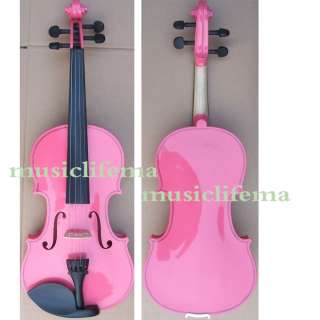 PINK4/4new violin outfit beautiful shape bow+case+rosin  