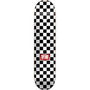 Superior Checker Mini Logo Skateboard Deck   7.5 Black 