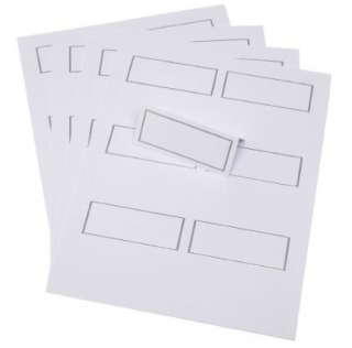 72 Printable White w/Silver Trim Place Cards Wedding  
