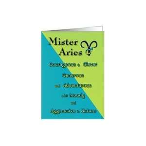  Happy Birthday Mister Aries Zodiac Card Health & Personal 
