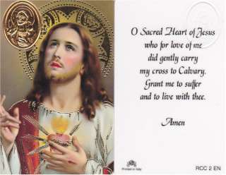   Sacred Heart of Jesus Wallet Size Holy Card WC02 Catholic Cards  
