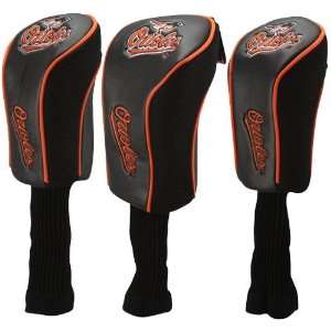  MLB McArthur Baltimore Orioles 3 Pack Golf Club Headcovers 