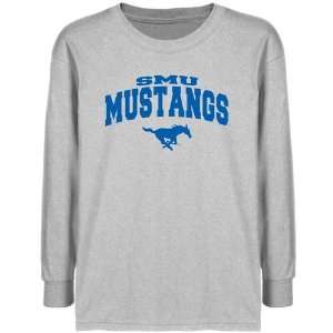   SMU Mustangs Youth Ash Logo Arch T shirt   