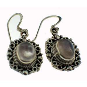    Sterling Silver Gemstone Earrings   Rainbow Moonstone Jewelry