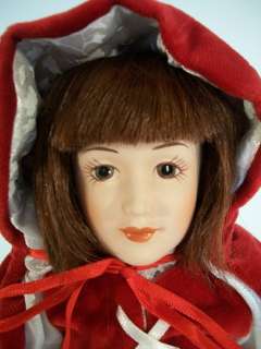 Danbury Mint Porcelain Doll Red Riding Hood Storybook Doll Series COA 