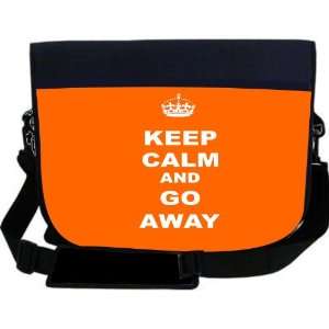  Keep Calm or Go Away   Orange Color NEOPRENE Laptop Sleeve 