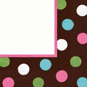  Warm Polka Dot Luncheon Napkins (36 per package) Toys 