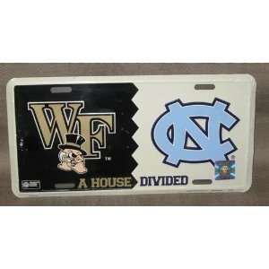   Forest & University of North Carolina    A House Divided License Plate