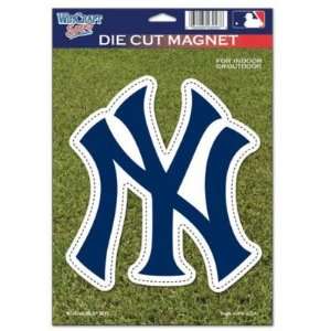  New York Yankees Official Logo 6x9 Die Cut Magnet Sports 