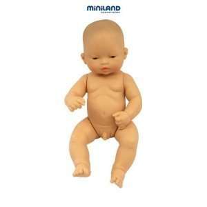  Miniland Educational Newborn Baby Doll Asian Boy   12 5/8L 