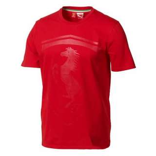Mens Puma Ferrari Logo T Shirt Red Black New ALL SIZES  