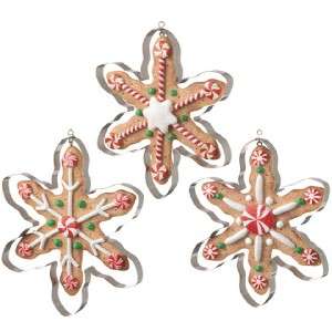 NEW RAZ Imports GJ 5 Inch Gingerbread Cookie Cutter Ornaments set of 3 