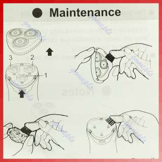 Rechargeable Mens Razor 3 three blade Rotary Shaver EU  