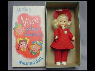 VIRGA 8 1950s MLW Doll MIB Red Coat Feather Hat EXCELLENT  