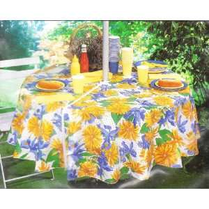  Outdoor Tablecloth 70 Round/Zippered Merrowed Edge Patio 
