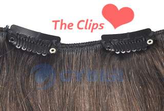   Long Straight Clip In Real Human Remy Hair Extentions 3 Colors Fashion