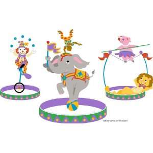   Large Three Ring Circus Paint by Number Wall Mural