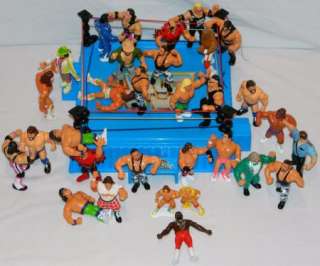  Titan Wrestlers & Wrestling Ring Vintage WWF WWE Action Figures  
