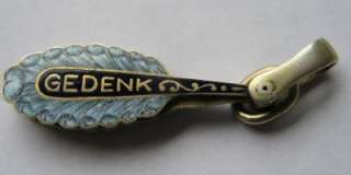 RARE SILVER ENAMEL VICTORIAN BOUDOIR FEATHER FAN CHARM  